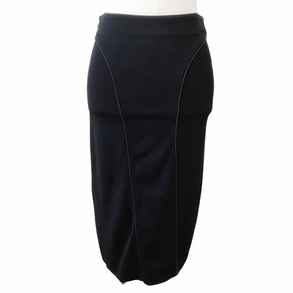 GIORGIO ARMANI BLACK HIGH RISE BANDAGE PENCIL SKIRT - XS (IT38) - Picture 2 of 10